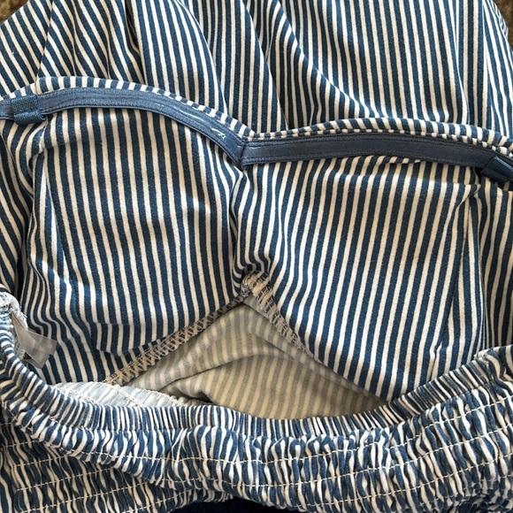 No Boundaries Floral, Blue Stripe, Strapless, Summer Mini Dress, Size Small - Picture 10 of 11